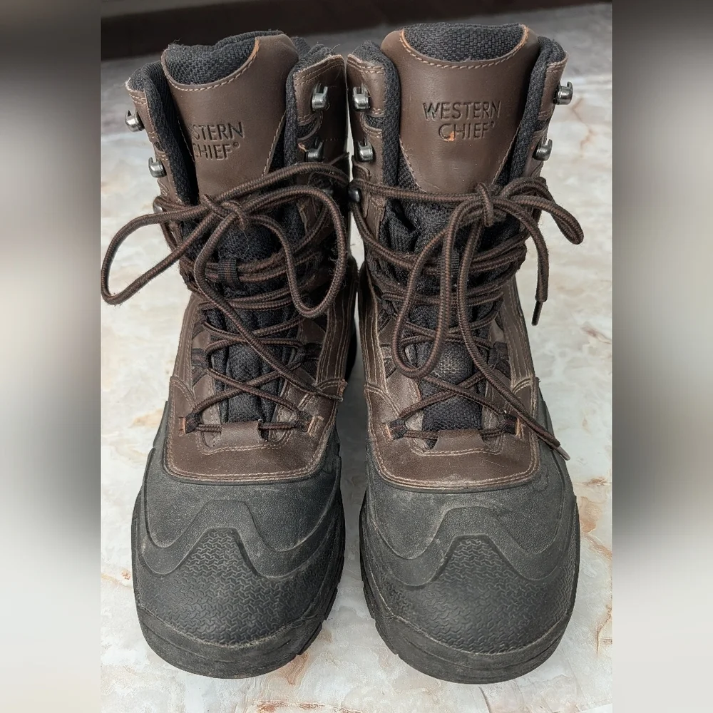 Western Chief Men's Brown waterpoof Boots Size 9.5